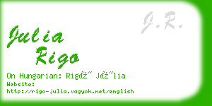 julia rigo business card
