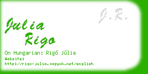 julia rigo business card